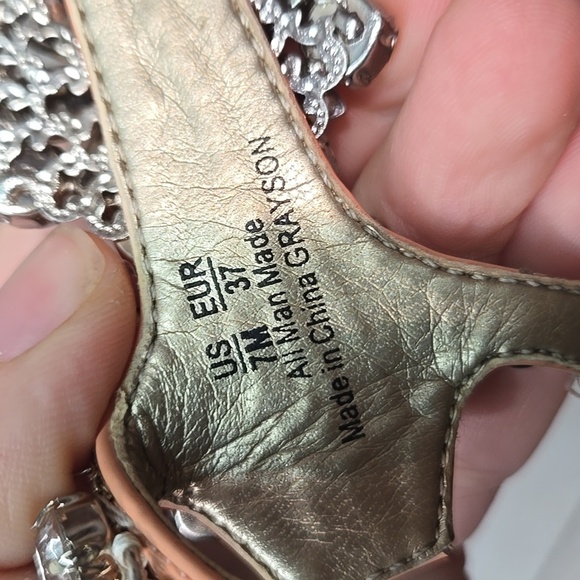 Sam Edelman Womens Grayson T strap Reisterstone Leather Sandals Flats shoes sz 7 - Picture 12 of 14